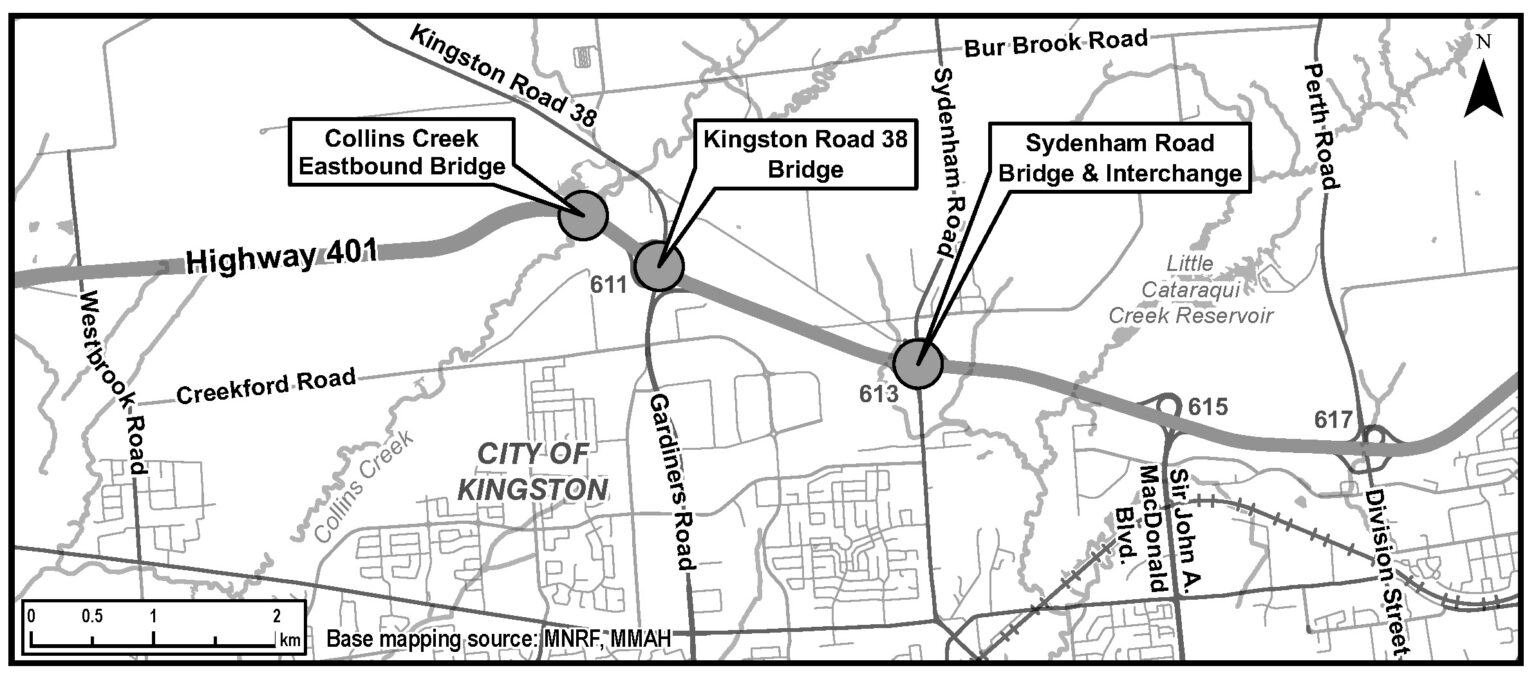 Highway 401 Bridge Improvements at Collins Creek and Interchange/Bridge